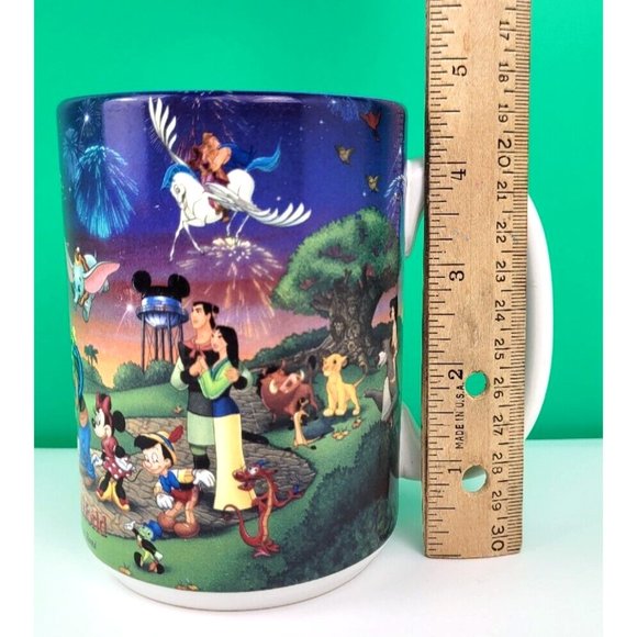 Vintage Disney World 2000 Ceramic Coffee Mug Celebrate The Future Hand In Hand - Picture 8 of 8